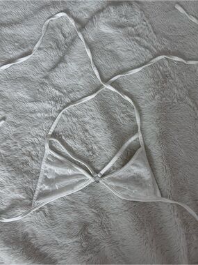White Lace Triangle Bralette - Women's Intimates
